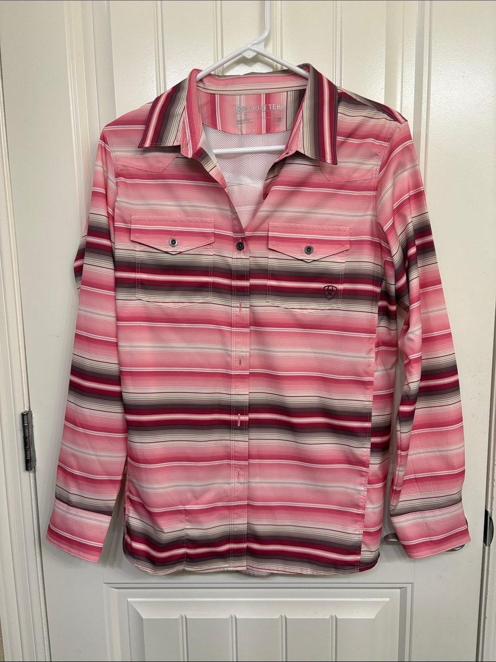 Ariat Tek Pink Striped Button-Down Shirt
